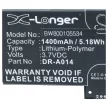 Amazon S2011-002-S helyettesítő akkumulátor (Li-Polymer, 3.7V, 1400mAh / 5.18Wh) - Utángyártott