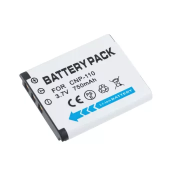   Casio NP-160 helyettesítő fényképezőgép akkumulátor (Li-Ion, 3.6V, 750mAh / 2.7Wh) - Utángyártott