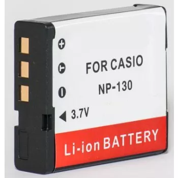   Casio NP-130 helyettesítő fényképezőgép akkumulátor (Li-Ion, 3.6V, 1100mAh / 3.96Wh) - Utángyártott