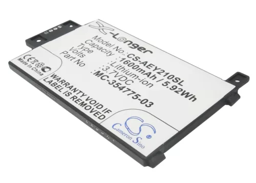Amazon S2011-003-A, S2011-003-S helyettesítő akkumulátor (Li-Ion, 3.7V, 1600mAh / 5.92Wh) - Utángyártott