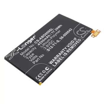   Amazon S12-T1-S helyettesítő akkumulátor (Li-Polymer, 3.8V, 4550mAh / 17.29Wh) - Utángyártott
