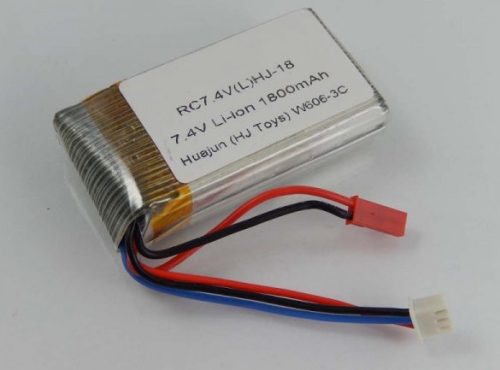 Huajun W606-3C Quadrocopter készülékhez akkumulátor (Li-Ion, 7.4V, 1800mAh / 13.32Wh) - Utángyártott