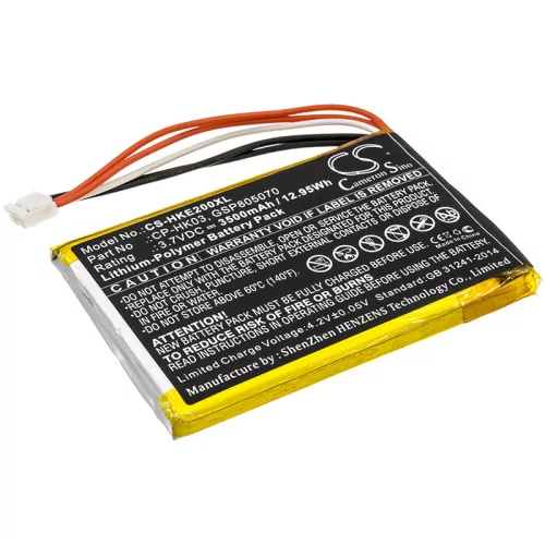 Harman/Kardon GSP805070 helyettesítő akkumulátor (Li-Polymer, 3.7V, 3500mAh / 12.95Wh) - Utángyártott