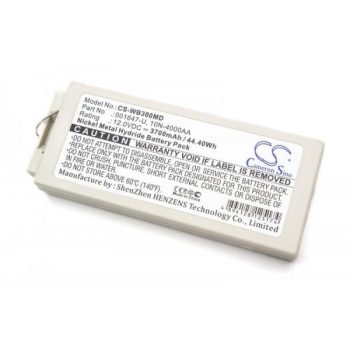   Welch-Allyn 001647-U, 10N-4000AA helyettesítő akkumulátor (NiMh, 12V, 3700mAh / 44.44Wh) - Utángyártott