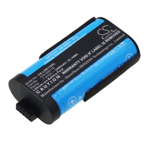 Logitech 533-000116, 533-000138 helyettesítő akkumulátor (Li-Ion, 7.4V, 3400mAh / 25.16Wh) - Utángyártott