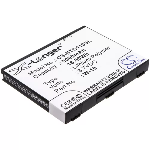 Netgear 308-10019-01, W-10 helyettesítő akkumulátor (Li-Polymer, 3.7V, 5000mAh / 18.5Wh) - Utángyártott