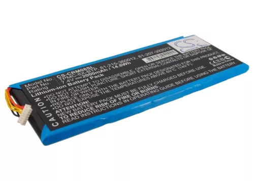 Crestron TPMC-8X-BTP helyettesítő akkumulátor (Li-Ion, 7.4V, 2000mAh / 14.8Wh) - Utángyártott