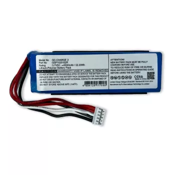   JBL MLP912995-2P helyettesítő akkumulátor (Li-Polymer, 3.7V, 6000mAh / 22.2Wh) - Utángyártott