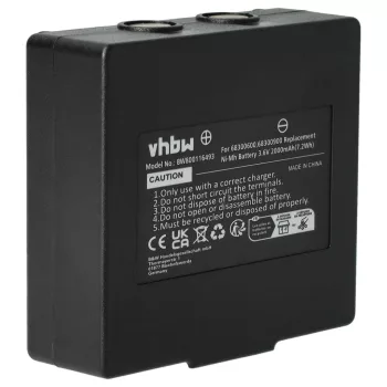   Hetronic HE900, RHE3614KG, RHE3620KG helyettesítő akkumulátor (NiMh, 3.6V, 2000mAh / 7.2Wh) - Utángyártott