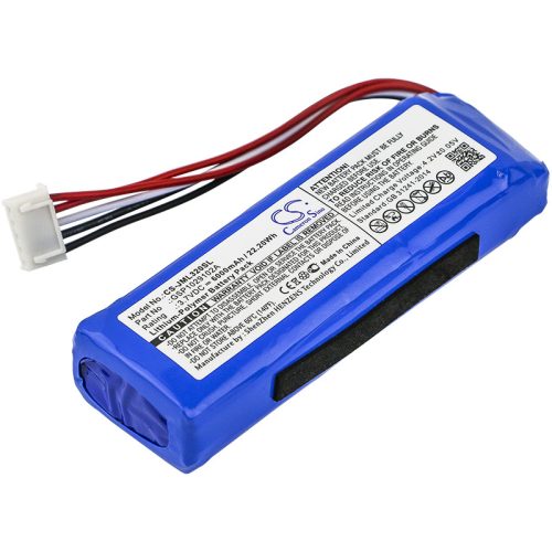 JBL GSP1029102A (Version 1) helyettesítő akkumulátor (Li-Polymer, 3.7V, 6000mAh / 22.2Wh) - Utángyártott