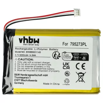   Tigerbox 795273PL helyettesítő akkumulátor (Li-Polymer, 3.7V, 4000mAh / 14.8Wh) - Utángyártott