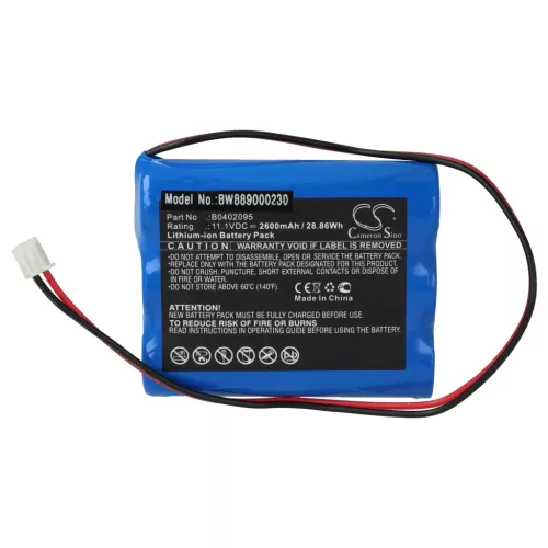 Medsonic B0402095 helyettesítő akkumulátor (Li-Ion, 11.1V, 2600mAh / 28.86Wh) - Utángyártott