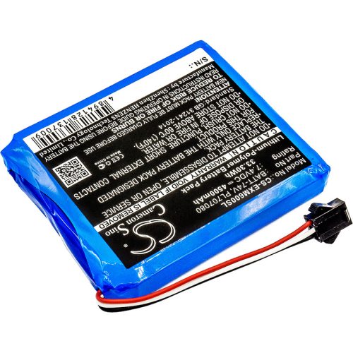 Extech BATT-74V, PL707080 helyettesítő akkumulátor (Li-Polymer, 7.4V, 4500mAh / 33.3Wh) - Utángyártott