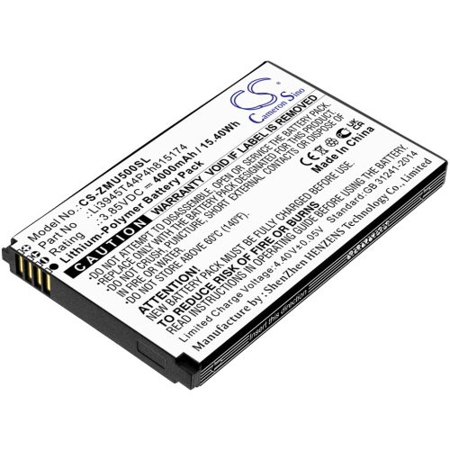 ZTE Li3945T44P4h815174 helyettesítő akkumulátor (Li-Polymer, 3.85V, 4000mAh / 15.4Wh) - Utángyártott