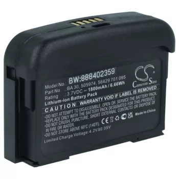   Sennheiser BA 30 helyettesítő akkumulátor (Li-Ion, 3.7V, 1800mAh / 6.66Wh) - Utángyártott