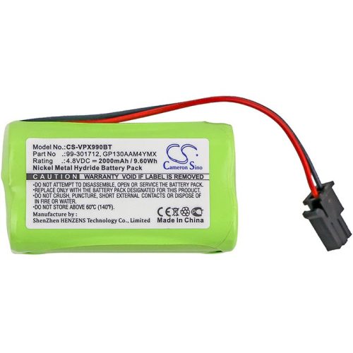 Visonic GP130AAM4YMX, GP230AAH4YMX helyettesítő akkumulátor (NiMh, 4.8V, 2000mAh / 9.6Wh) - Utángyártott