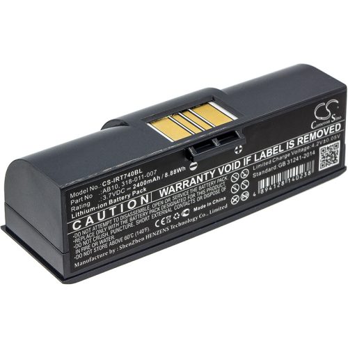 Intermec 318-011-007, AB10 helyettesítő akkumulátor (Li-Ion, 3.7V, 2400mAh / 8.88Wh) - Utángyártott