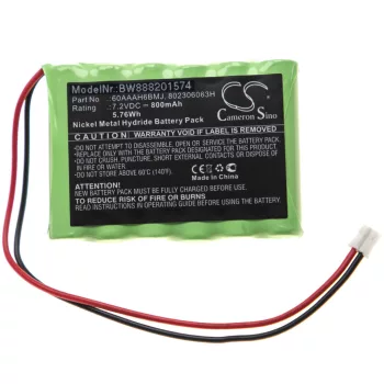   Yale 60AAAH6BMJ, 802306063H helyettesítő akkumulátor (NiMh, 7.2V, 800mAh / 5.76Wh) - Utángyártott