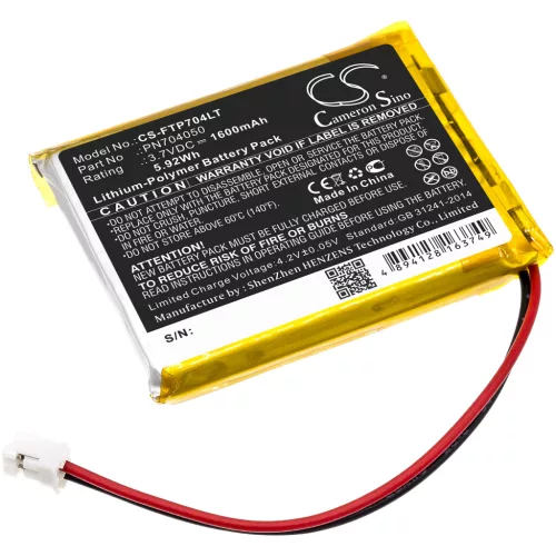 Fatboy PN704050 helyettesítő akkumulátor (Li-Polymer, 3.7V, 1600mAh / 5.92Wh) - Utángyártott