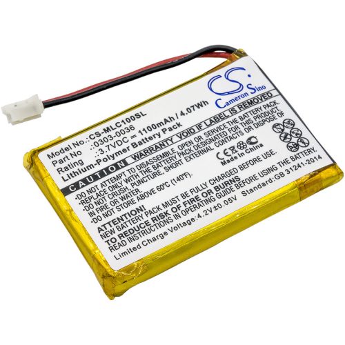 Minelab 0303-0036 helyettesítő akkumulátor (Li-Polymer, 3.7V, 1100mAh / 4.07Wh) - Utángyártott