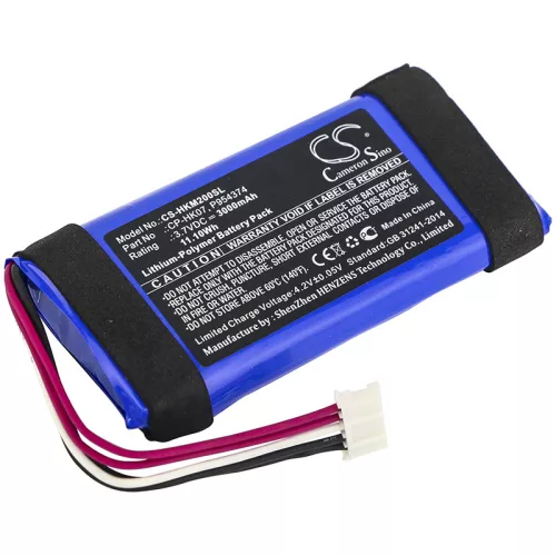 Harman / Kardon P954374 helyettesítő akkumulátor (Li-Polymer, 3.7V, 3000mAh / 11.1Wh) - Utángyártott
