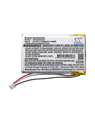 Elca 0401BA000311 helyettesítő akkumulátor (Li-Polymer, 3.7V, 1250mAh / 4.63Wh) - Utángyártott