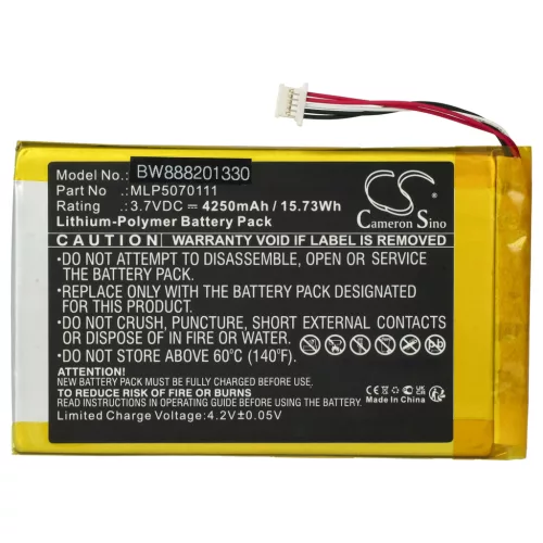 Autel MLP5070111 helyettesítő akkumulátor (Li-Polymer, 3.7V, 5000mAh / 18.5Wh) - Utángyártott