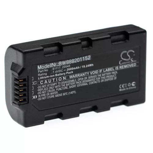 Sokkia 20545, 61117 helyettesítő akkumulátor (Li-Ion, 7.4V, 2600mAh / 19.24Wh) - Utángyártott
