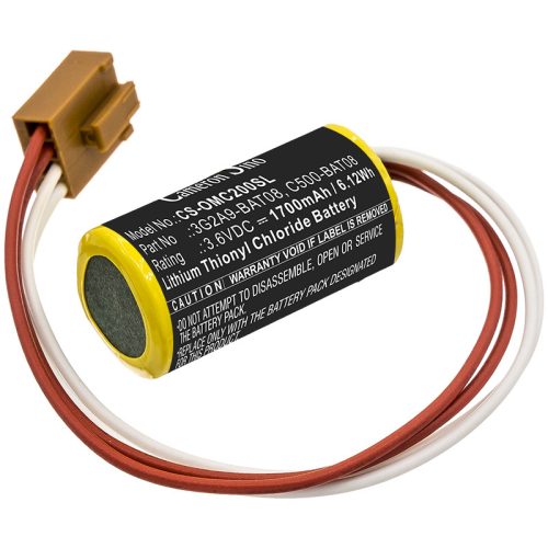 Omron 3G2A9-BAT08, C500-BAT08 helyettesítő akkumulátor (Li-SOCl2, 3.6V, 1700mAh / 6.12Wh) - Utángyártott