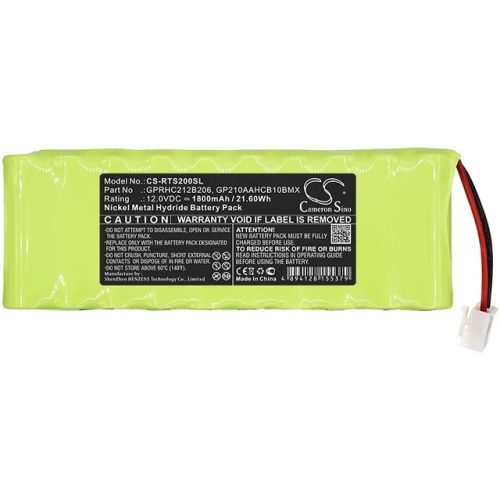 Roto GPRHC212B206, ZEL 12V helyettesítő akkumulátor (NiMh, 12V, 1800mAh / 21.6Wh) - Utángyártott