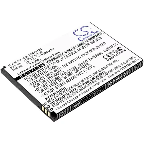TP-Link TBL55A2000 helyettesítő akkumulátor (Li-Polymer, 3.7V, 1900mAh / 7.03Wh) - Utángyártott