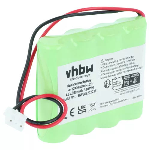 Schneider 513141006 helyettesítő akkumulátor (NiCd, 4.8V, 800mAh / 3.84Wh) - Utángyártott