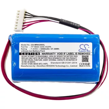   Marshall TF18650-3200-4S2PA helyettesítő akkumulátor (Li-Ion, 7.4V, 6400mAh / 47.36Wh) - Utángyártott