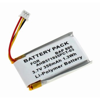   Sennheiser BAP 800, CP-SN800 helyettesítő akkumulátor (Li-Polymer, 3.7V, 350mAh / 1.3Wh) - Utángyártott