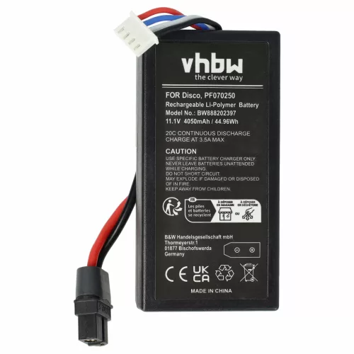 Parrot PF070250 helyettesítő drón akkumulátor (Li-Polymer, 11.1V, 4050mAh / 44.96Wh) - Utángyártott