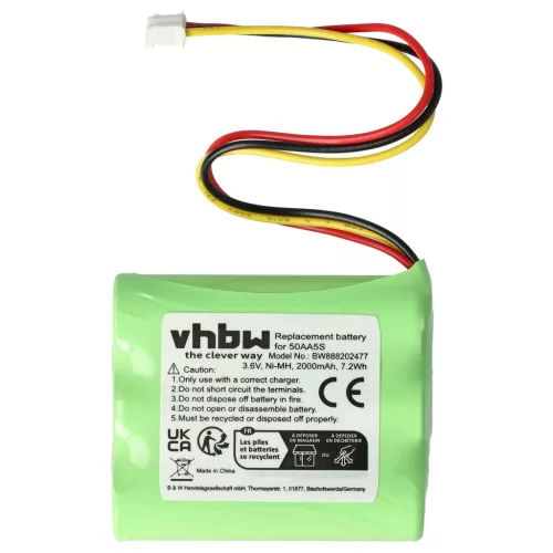 Toniebox 50AA5S helyettesítő akkumulátor (NiMh, 3.6V, 2000mAh / 7.2Wh) - Utángyártott