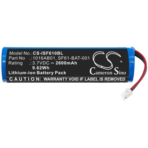 Intermec SF61-BAT-001 helyettesítő akkumulátor (Li-Ion, 3.7V, 2600mAh / 9.62Wh) - Utángyártott