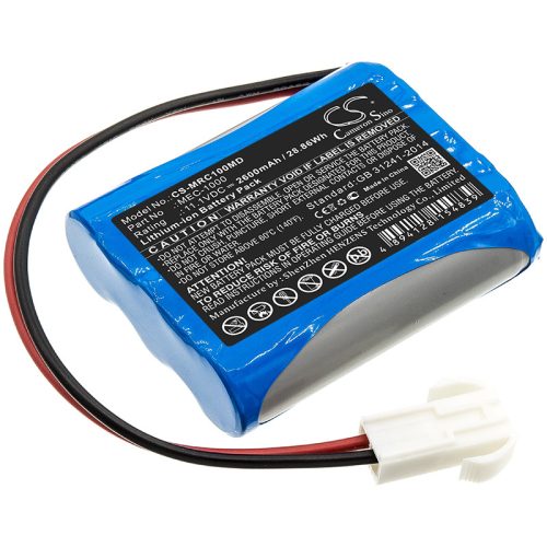 Mindray MEC-1000 készülékhez akkumulátor (Li-Ion, 11.1V, 2600mAh / 28.86Wh) - Utángyártott