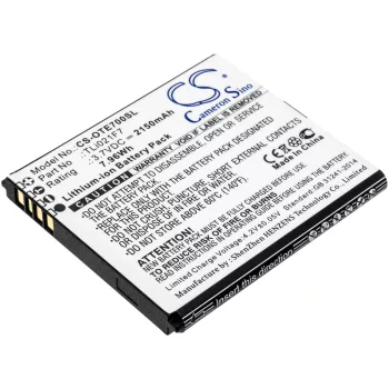   Alcatel TLi021F7 helyettesítő akkumulátor (Li-Ion, 3.7V, 2150mAh / 7.96Wh) - Utángyártott