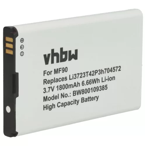 ZTE MF90, MF91 készülékekhez akkumulátor (Li-Ion, 3.7V, 1800mAh / 6.66Wh) - Utángyártott