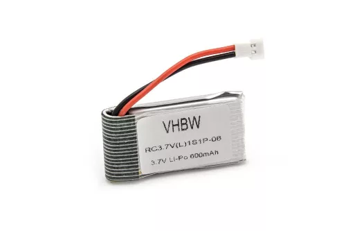Walkera CB100 4G6 5G6 HM 4.3B készülékhez akkumulátor (Li-Polymer, 3.7V, 600mAh / 2.22Wh) - Utángyártott