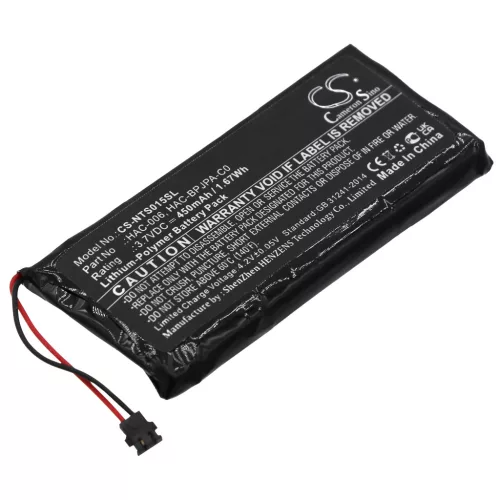 Nintendo HAC-BPJPA-C0 helyettesítő akkumulátor (Li-Polymer, 3.7V, 450mAh / 1.67Wh) - Utángyártott