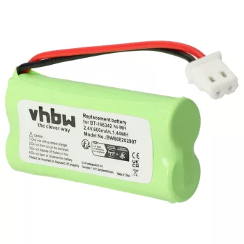   V-Tech 6001, 6105, 6185 készülékekhez telefon akkumulátor (NiMh, 600mAh / 1.44Wh, 2.4V) - Utángyártott
