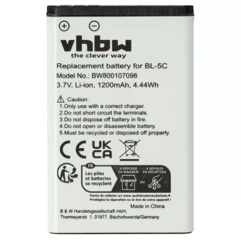   Fritz!Fon FRA051 helyettesítő telefon akkumulátor (Li-Ion, 1200mAh / 4.44Wh, 3.7V) - Utángyártott