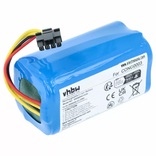 Proscenic BONA18650-AA helyettesítő takarítógép akkumulátor (Li-Ion, 3000mAh / 43.2Wh, 14.4V) - Utángyártott
