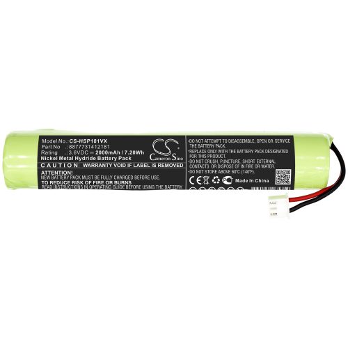 Hurricane 8877731412181 helyettesítő takarítógép akkumulátor (NiMh, 2000mAh / 7.2Wh, 3.6V) - Utángyártott