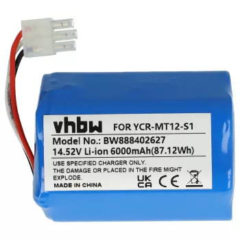   iClebo YCR-M07-20W helyettesítő takarítógép akkumulátor (Li-Ion, 6000mAh / 87.12Wh, 14.52V) - Utángyártott