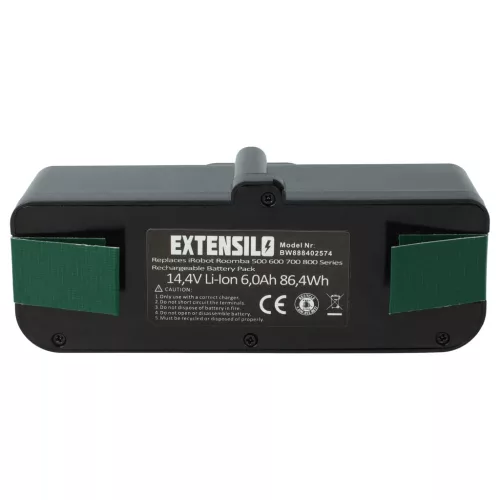 iRobot 1800LI helyettesítő takarítógép akkumulátor (Li-Ion, 6000mAh / 86.4Wh, 14.4V) - Utángyártott