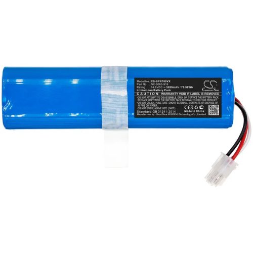 Sichler NX-6080-919 helyettesítő takarítógép akkumulátor (Li-Ion, 5200mAh / 76.96Wh, 14.8V) - Utángyártott