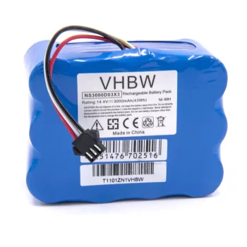   Cleanna XR210 készülékhez takarítógép akkumulátor (NiMh, 3000mAh / 43.2Wh, 14.4V) - Utángyártott